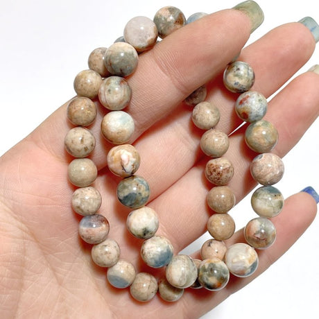 10 Pieces 8/9mm islands Aquamarine Bracelet - Wholesale Crystals