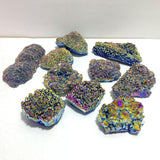 10 Pieces Aura Raw Clear Quartz Cluster Raw - Wholesale Crystals