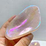10 Pieces Aura Rose Quartz Bowl Carving - Wholesale Crystals