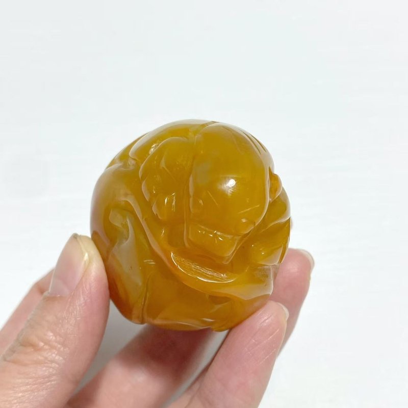 10 Pieces Beautiful Agate Tiger Carving - Wholesale Crystals
