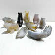 10 Pieces Beautiful Geode Druzy Agate Bear Carving - Wholesale Crystals
