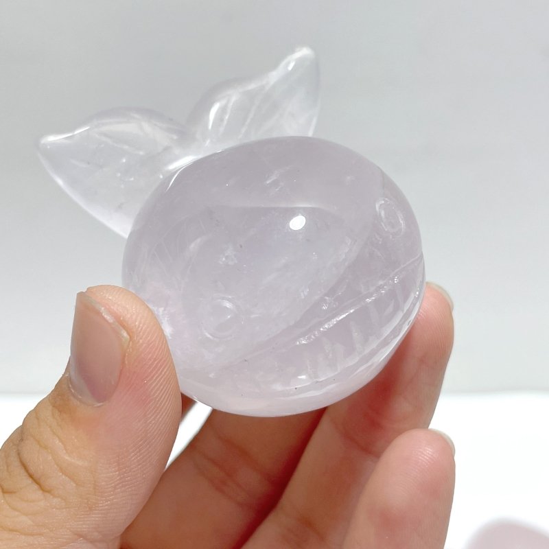 10 Pieces Beautiful Rose Quartz Sea Animals Carving - Wholesale Crystals