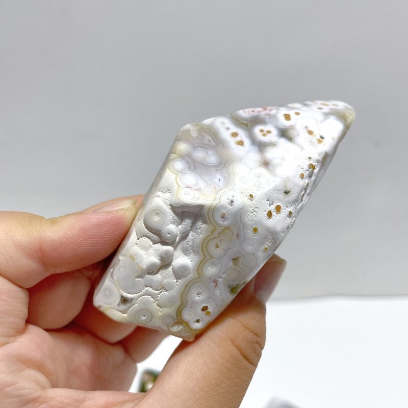 10 Pieces Big Circle 8th Vein Ocean Jasper Free Form - Wholesale Crystals