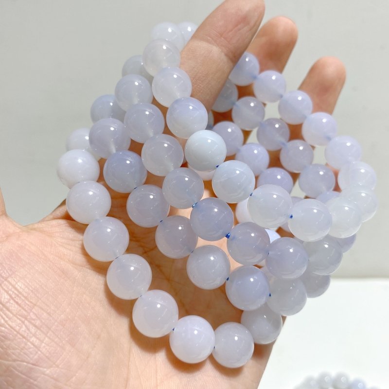 10 Pieces Blue Chalcedony Bracelets Closeout -Wholesale Crystals