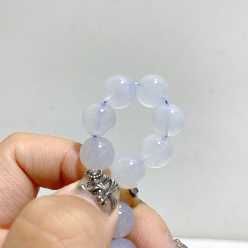 10 Pieces Blue Chalcedony Bracelets Closeout -Wholesale Crystals