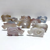 10 Pieces Geode Druzy Agate Rhino Carving - Wholesale Crystals