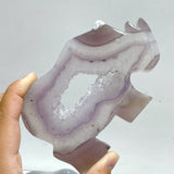 10 Pieces Geode Druzy Agate Rhino Carving - Wholesale Crystals