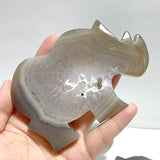 10 Pieces Geode Druzy Agate Rhino Carving - Wholesale Crystals