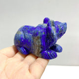10 Pieces Lapis Lazuli Bear Carving - Wholesale Crystals