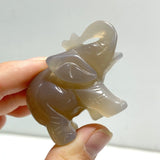 10 pieces Small Geode Agate Druzy Elephant Carving - Wholesale Crystals