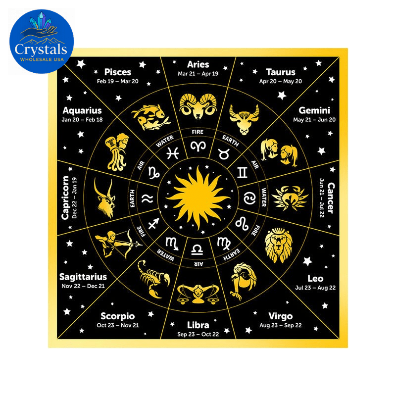 10 Zodiac Altar(1 - 2) Tarot Tablecloth - Wholesale Crystals