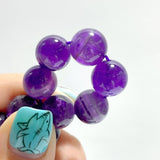 10mm/12mm Deep Purple Chevron Amethyst Bracelets Wholesale - Wholesale Crystals