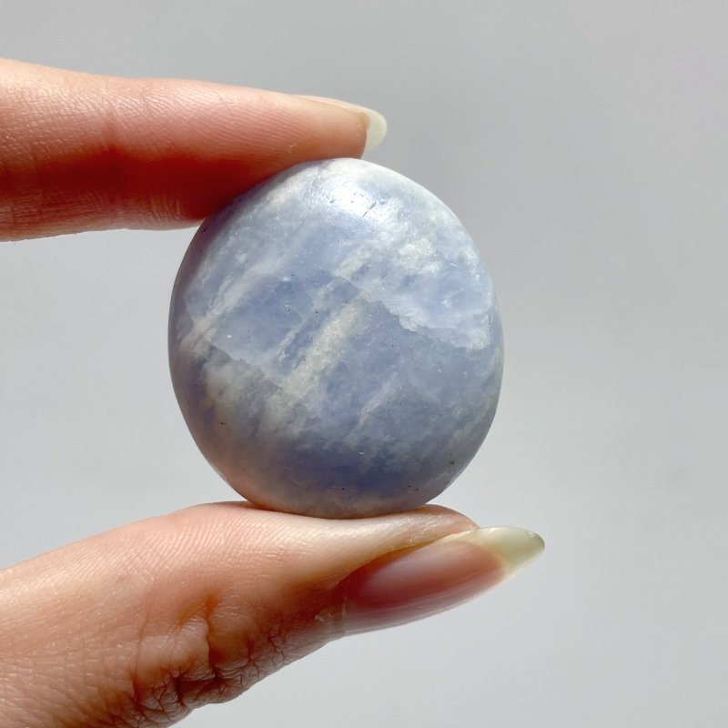 1.1 - 1.5in Blue Calcite Tumbled Wholesale - Wholesale Crystals