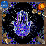 11 Mystical Runes Starry Sky Moon Phase Tarot Tablecloth - Wholesale Crystals