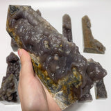 11 Pieces Agate Tower One Side Rough Wholesale -Wholesale Crystals