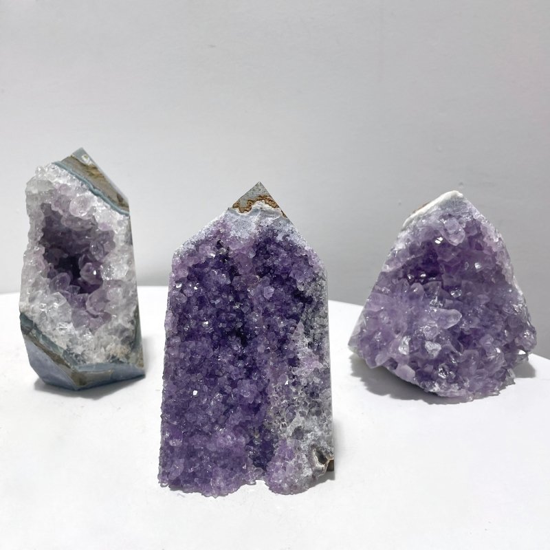 11 Pieces Amethyst Clusters Geode Home Decor - Wholesale Crystals