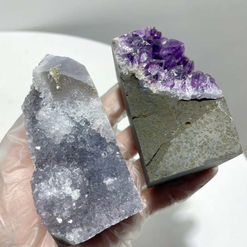 11 Pieces Amethyst Clusters Geode Home Decor - Wholesale Crystals