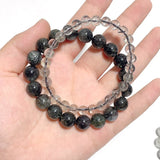 11 Pieces Black Tourmaline Mixed Black Rutile Quartz Bracelets - Wholesale Crystals