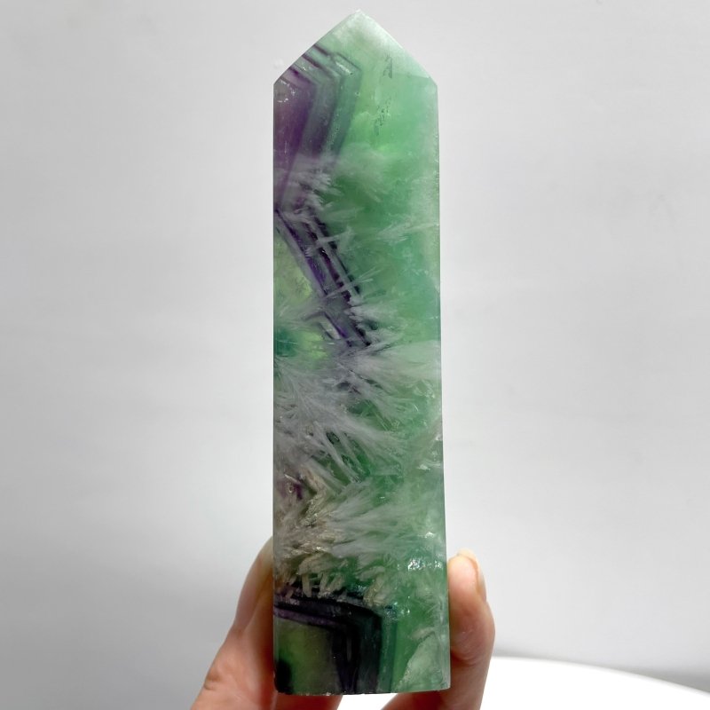 11 Pieces Large Feather Fluorite Four - Sided Tower Points - Wholesale Crystals