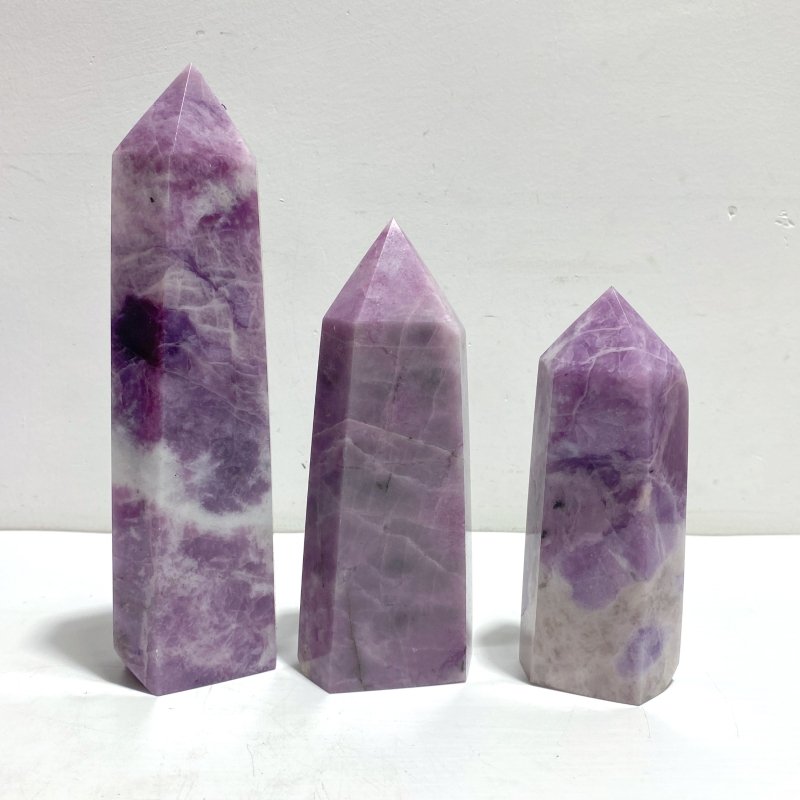 11 Pieces Large Lepidolite Tower - Wholesale Crystals