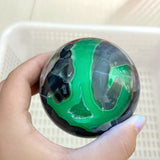 11 Pieces Large Volcano Agate Spheres (UV Reactive) - Wholesale Crystals