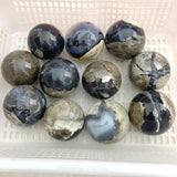 11 Pieces Large Volcano Agate Spheres (UV Reactive) - Wholesale Crystals
