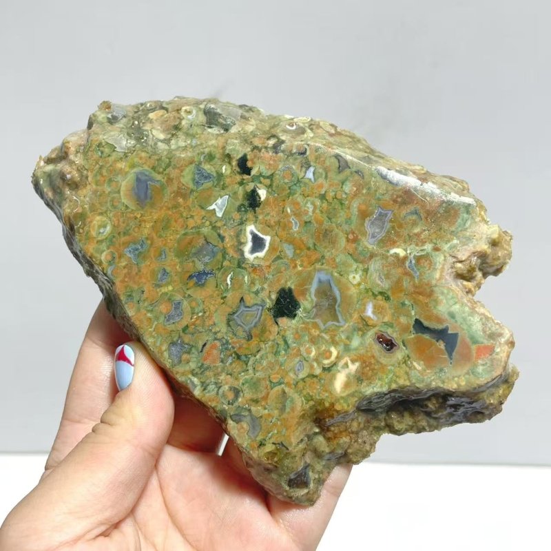 11 Pieces Peacock Eye Rain Forest Jasper Slab - Wholesale Crystals