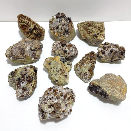 11 Pieces Raw Garnet Specimen For Collection - Wholesale Crystals