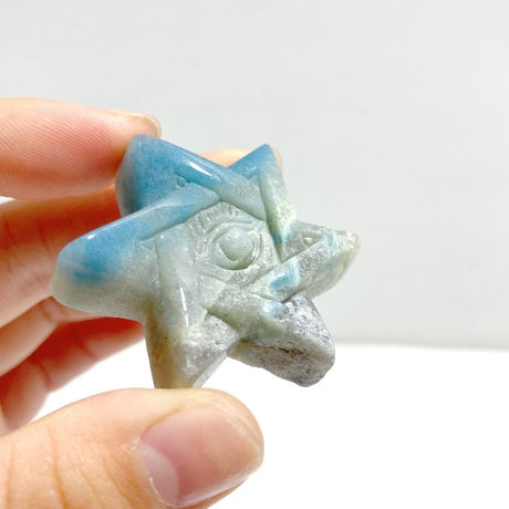 11 Pieces Trolleite Evil Eye Star Carving Clearance - Wholesale Crystals