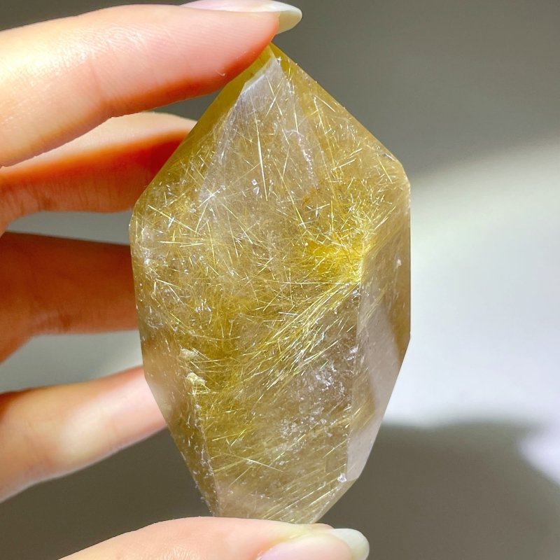 11 Pieces Unique Gold Rutilated Quartz Points - Wholesale Crystals