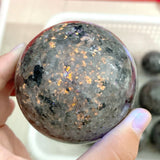 11 Pieces Yooperlite Crystal Spheres(UV - Reactive) - Wholesale Crystals