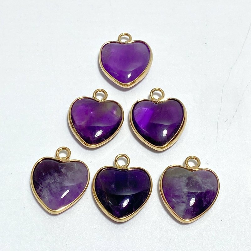 11 Types Crystal Heart Shape Pendants Wholesale Rose Quartz Chevron Amethyst Tiger Eye - Wholesale Crystals