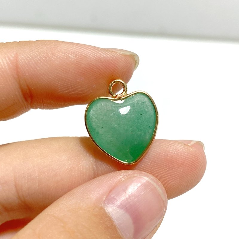 11 Types Crystal Heart Shape Pendants Wholesale Rose Quartz Chevron Amethyst Tiger Eye - Wholesale Crystals