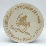 12 Constellations Zodiac Sign Wooden Slices Crystal Astrology Gift Coaster - Wholesale Crystals