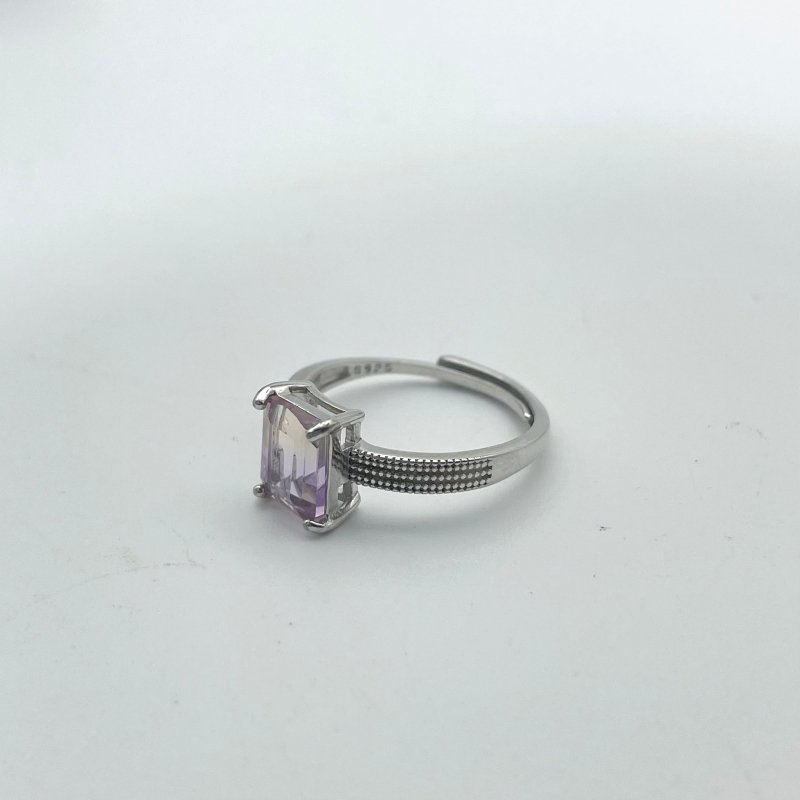 12 Pieces Ametrine Sugar Cube Ring Style #2 - Wholesale Crystals