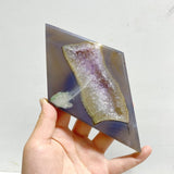 12 Pieces Beautiful Geode Druzy Agate Rhombus Shape - Wholesale Crystals