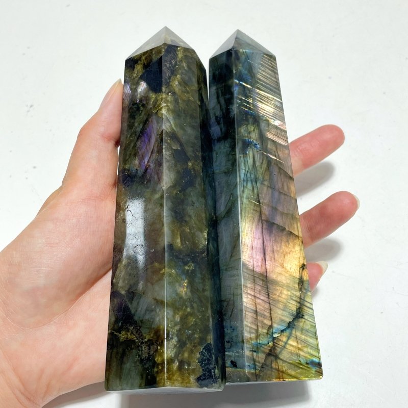 12 Pieces Beautiful Labradorite Large Tower - Wholesale Crystals