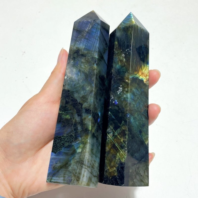 12 Pieces Beautiful Labradorite Large Tower - Wholesale Crystals