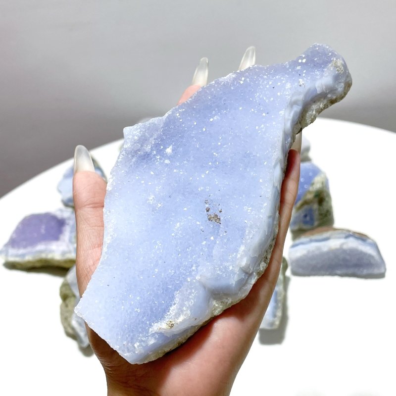 12 Pieces Blue Chalcedony Cluster Specimen - Wholesale Crystals