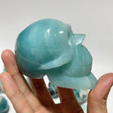 12 Pieces Caribbean Calcite Skull Carving -Wholesale Crystals