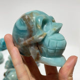 12 Pieces Caribbean Calcite Skull Carving -Wholesale Crystals