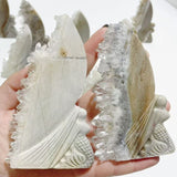 12 Pieces Clear Quartz Cluster Mermaid Carving - Wholesale Crystals