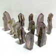 12 Pieces Fluorite Mixed Pyrite Calcite Slabs - Wholesale Crystals