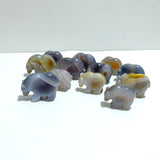 12 Pieces Geode Druzy Agate Bear Carving - Wholesale Crystals