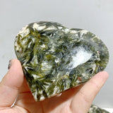 12 Pieces Green Mica Mixed Quartz Heart -Wholesale Crystals