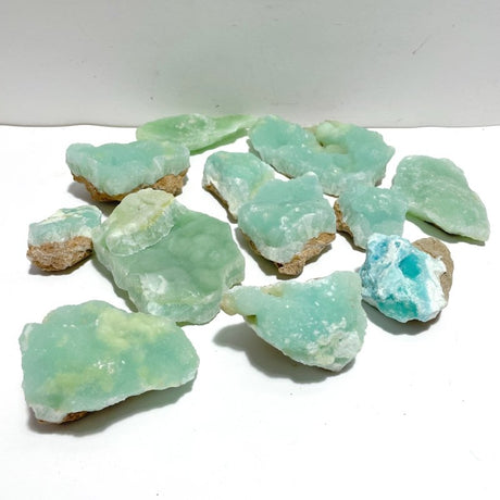 12 Pieces Hemimorphite Raw Stone Specimen - Wholesale Crystals