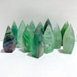 12 Pieces High Quality Large Rainbow Fluorite Flame Mixed Color -Wholesale Crystals