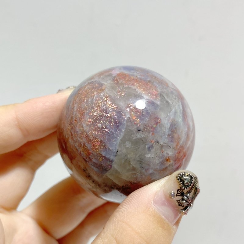 12 Pieces High Quality Sunstone Mixed Cordierite Spheres -Wholesale Crystals