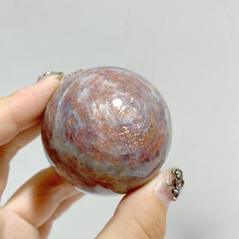 12 Pieces High Quality Sunstone Mixed Cordierite Spheres -Wholesale Crystals