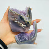 12 Pieces Polished Geode Amethyst Mixed Agate Leftover Tower -Wholesale Crystals